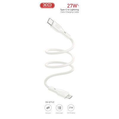 Дата кабель USB-C to Lightning 1.0m 27W XO (CB-Q71LC) Вінниця - фото 3