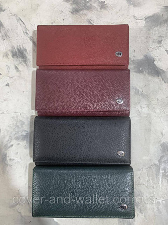 Классический женский кошелек с монетницей снаружи красного цвета ST Leather 1518 Киев - изображение 7