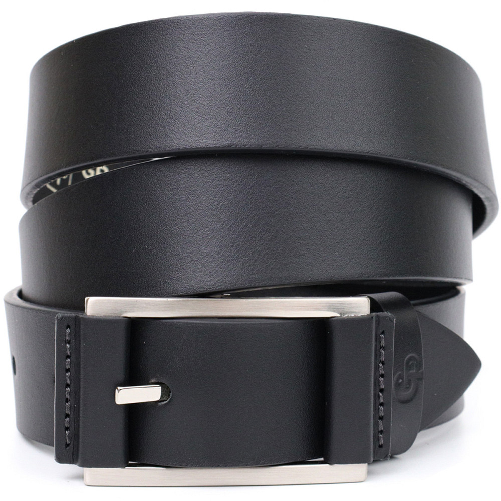 Брючный кожаный ремень для мужчин из квадратной пряжкой GRANDE PELLE 11679 Черный Киев - изображение 1