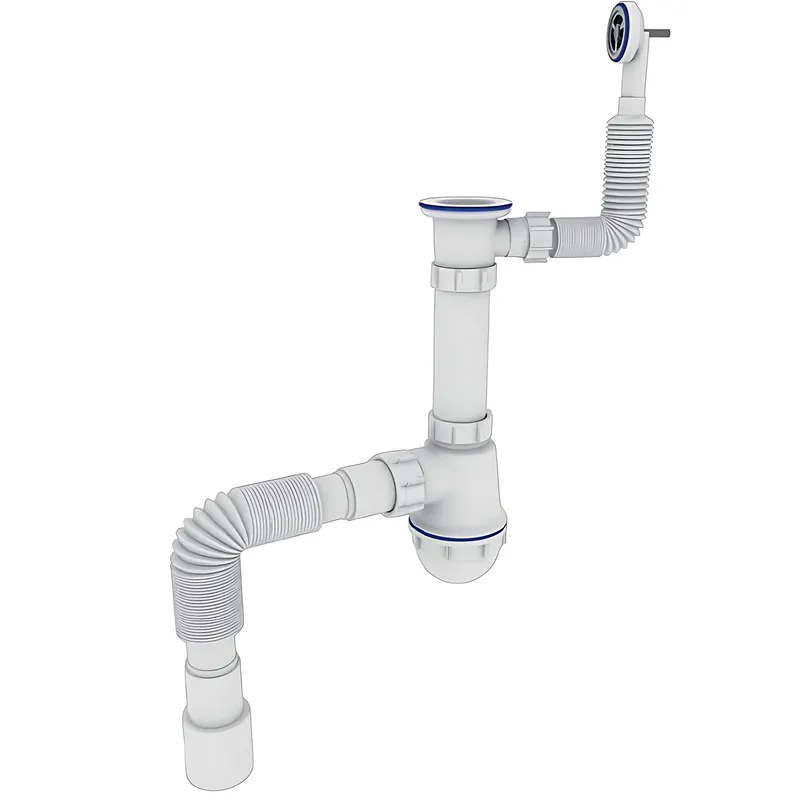 Сифон для кухні Zerix SK-04-В 1 1/2"x40 з різьбовим випуском та круглим переливом (ZX5085) ( 24433 ) Харків - фото 1