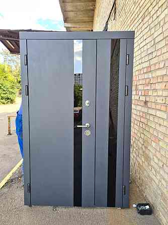 Форт-М Дверь полуторная уличная 3х контурная! Модель Трио-Лофт, цвет Графит 1200 Киев