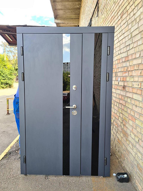 Форт-М Двері полуторні вуличні 3х контурні! Модель Тріо-Лофт, колір Графіт 1200 Київ - фото 6