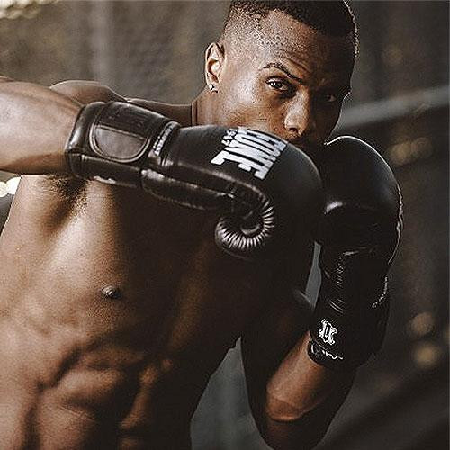 Боксерські рукавички Leone Greatest Black 12 унцій  професійні шкіряні рукавички з пінно-гелевим наповнювачем Київ - фото 11