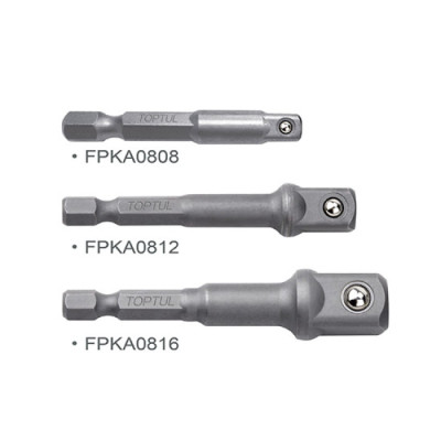 Адаптер для інструменту Toptul під шуруповерт 1/4&quot; 3шт. 1/4&quot;, 3/8&quot;, 1/2&quot; (GAAR0301) Вінниця - фото 1