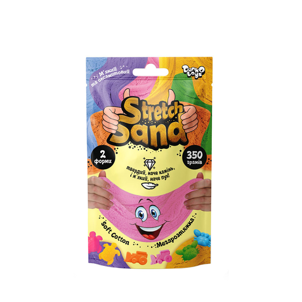 Набір креативної творчості "Stretch Sand" STS-04-02U пакет 350 гр Рожевий Вінниця - фото 1