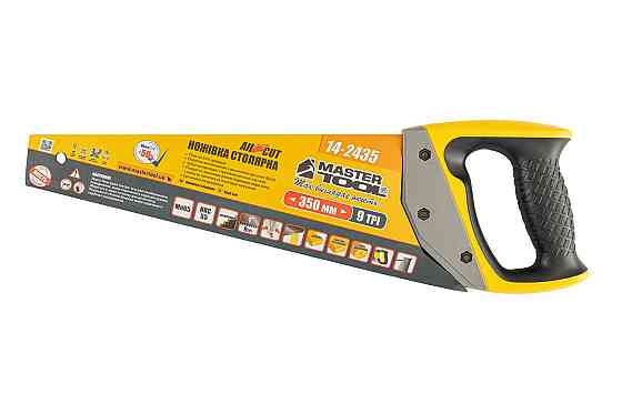MASTERTOOL Ножівка столярна MASTERTOOL BLACK ALLIGATOR 350 мм 9TPI MAX CUT загартований зуб 3-D Киев