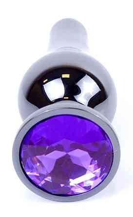 Анальна пробка Boss Series - Jewellery Dark Silver BUTT PLUG Purple, BS6400061 Sex Aura Київ