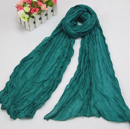 Женский зеленый шарф - 170*40см Киев - изображение 1
