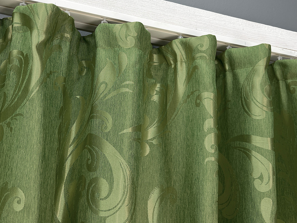 Комплект коротких штор VR-Textil Жаккард Лилия № 1536ш Салатовый 140х170 см 2 шт (35-0448) Киев - изображение 8