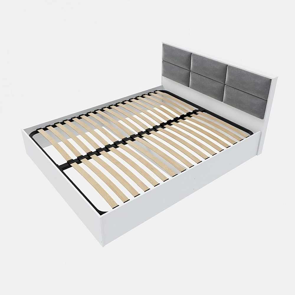 Кровать двуспальная Эверест КЛ-1400 Лайт (ламельный каркас) 140х200 см Нимфея Альба (DTM-4652) Днепр - изображение 2