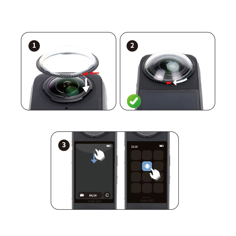 Захист лінзи Insta360 X5 загартоване скло 9H AC Prof X5-4 Київ - фото 2