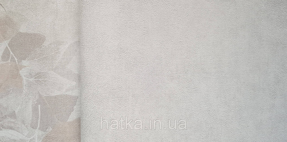 Шпалери вінілові на флізеліні Grandeco Time метрові під штукатурку під замш білі зі світло сірим Київ - фото 2
