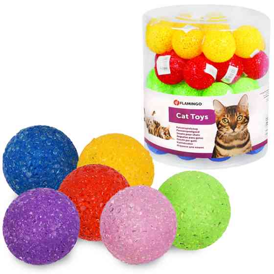 Flamingo Glitter Ball ФЛАМІНГО БЛИСКУЧИЙ М’ЯЧ іграшка для котів Київ