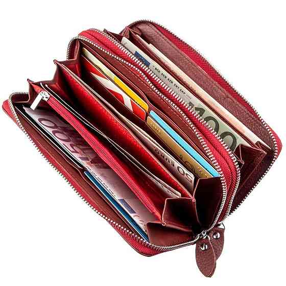 Багатофункціональний гаманець-клатч для жінок ST Leather 18868 Червоний Київ