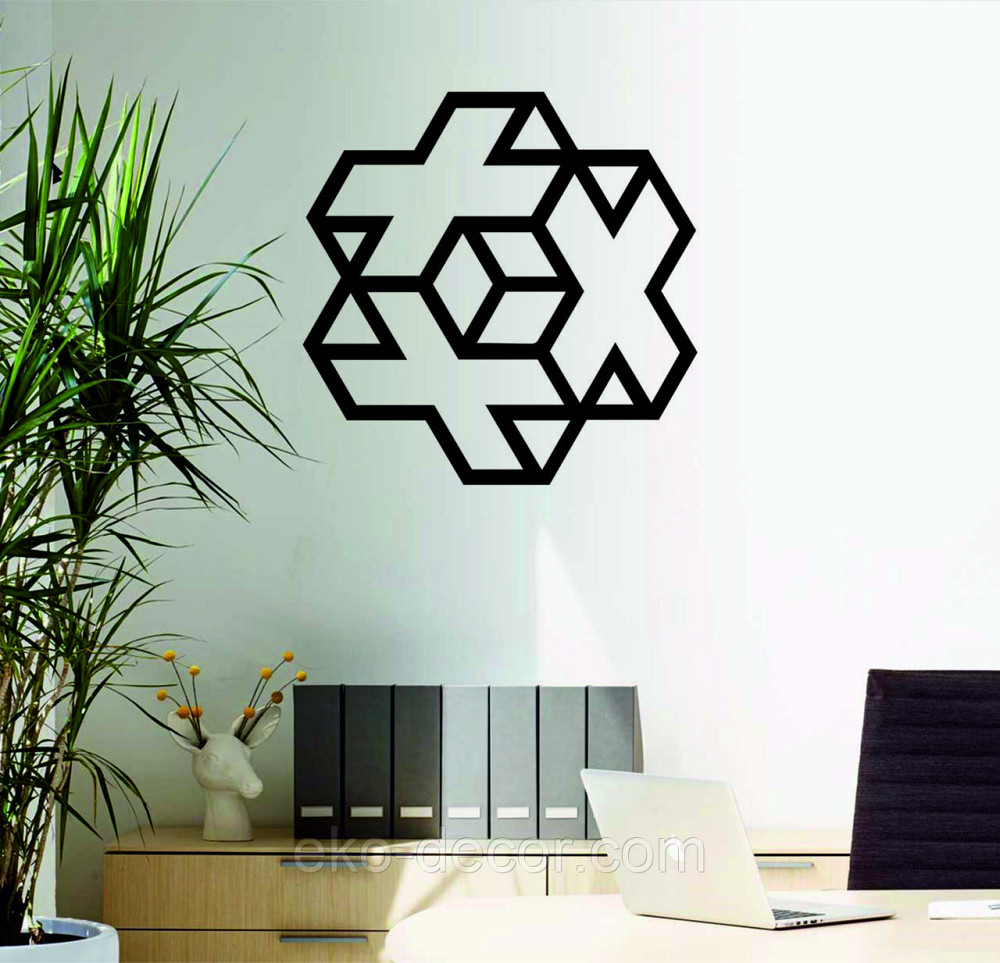 Декоративное настенное Панно «Плюсы» Декор на стену 90*90 см, Черный Киев - изображение 6