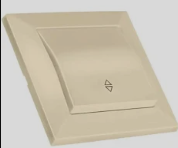 Выключатель одноклавишный проходной Anestech (кремовый) Винница