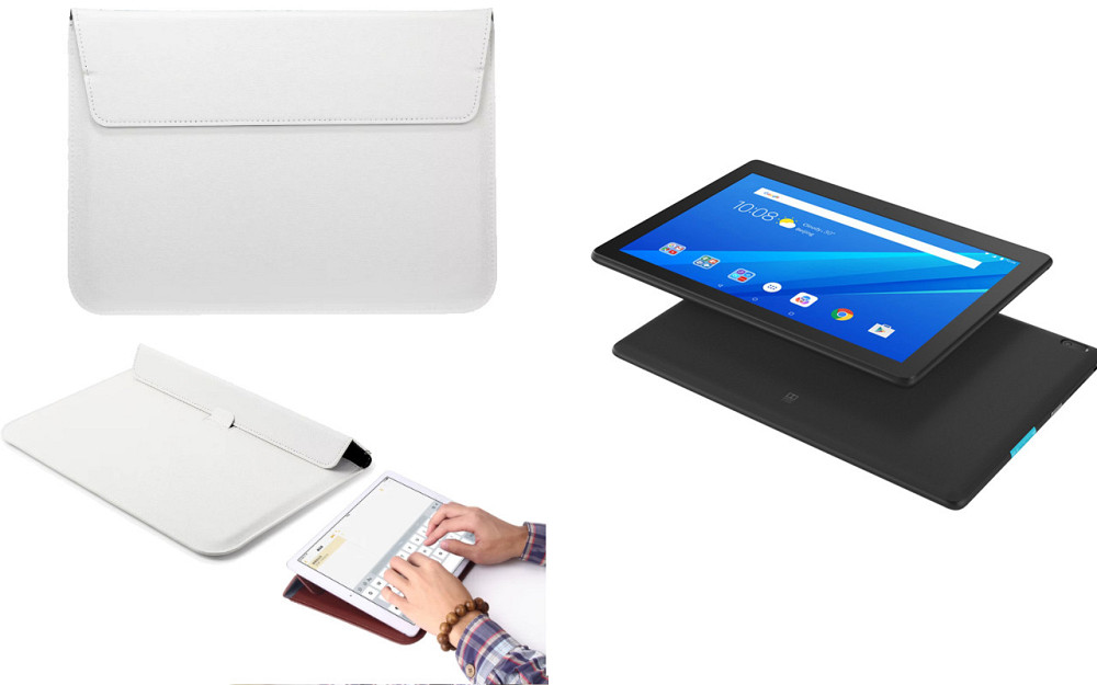 Чохол-конверт VitoCase для Lenovo Tab E10, з функцією підставки для планшета Білий Київ - фото 1