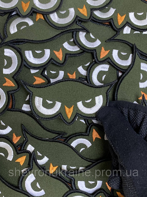 Шеврон очі сови (Форма контурна. На липучці) Розмір 10x5см Київ - фото 5