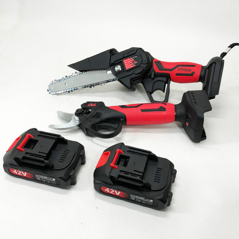 Садовая аккамуляторная пила KRAFFTEC 2в1 36V 4АР, Пила для чистки сада, Мощная садовая пилка EC-18 Львов - изображение 9