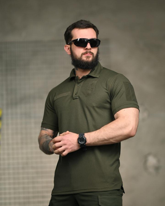 Тактическая футболка поло PATRIOT олива ВТ6301 Одесса - изображение 8