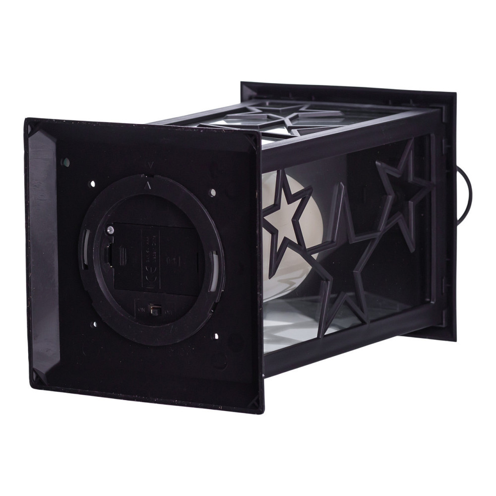 Ліхтар декоративний 14×14×30 (см) підвісний з LED підсвічуванням Чорний CR-3-2 Київ - фото 4