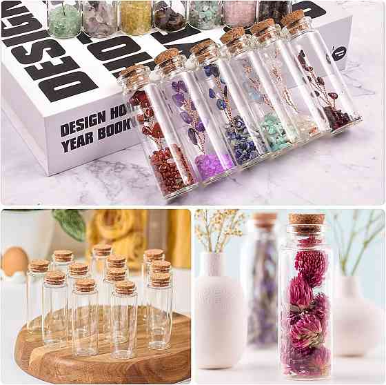 Стеклянные пробирки MXTIMWAN PLP40 прозрачные 40 шт 20 мл с пробками набор для декора Киев