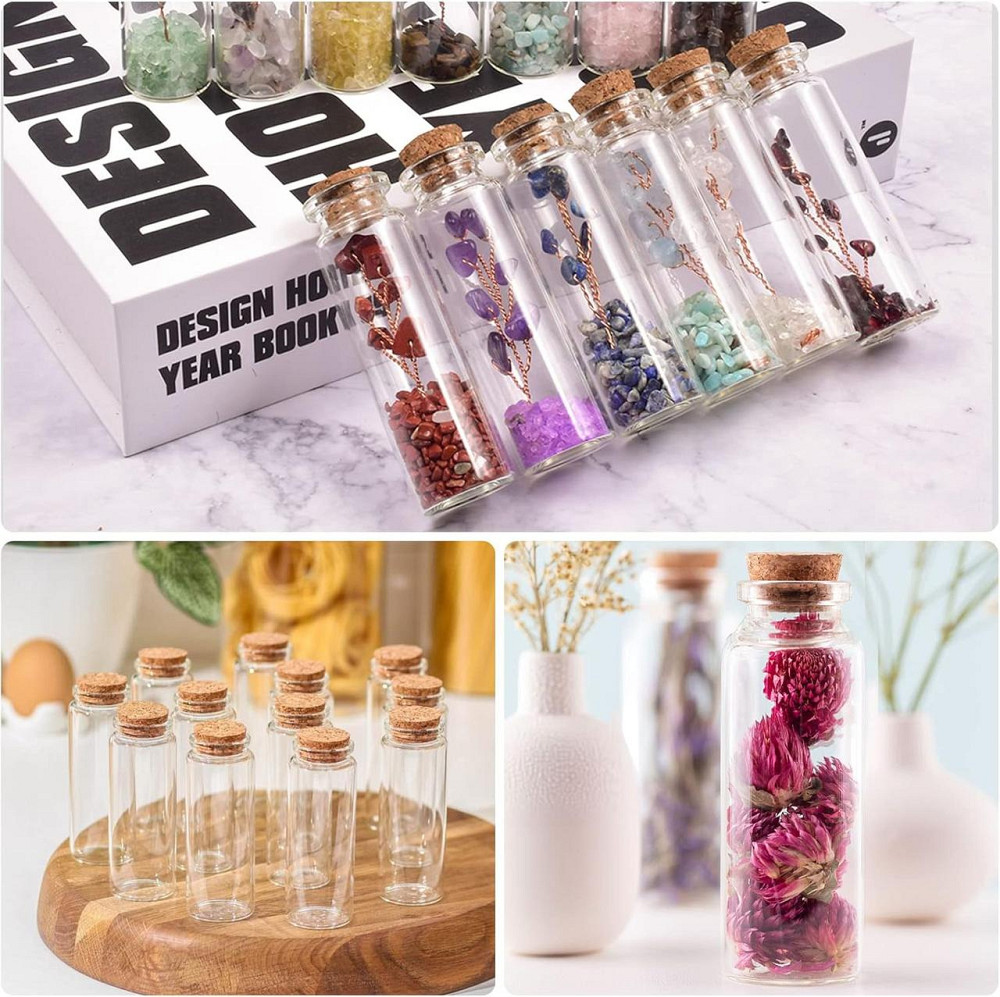 Стеклянные пробирки MXTIMWAN PLP40 прозрачные 40 шт 20 мл с пробками набор для декора Киев - изображение 3