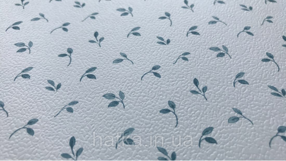 Шпалери вінілові на флізелін Petite Fleur 4 Rasch Texti 288680 на білому фоні зелені гілочки Київ - фото 2