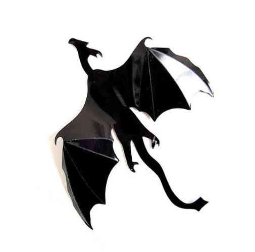 Декорации на Хэллоуин драконы 7 штук черный Киев