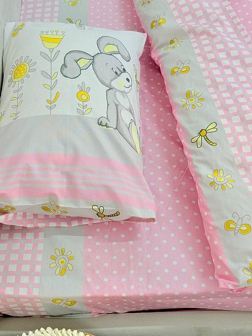 Ecotton Дитячий комплект постільної білизни Ecotton 110х140 см Рожевий Зайчик Коломия - фото 4