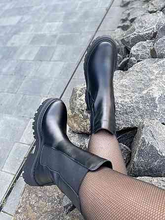 Черевики жіночі GREMMY чорні натуральна шкіра зима висота 20 см (607/1) Коломия