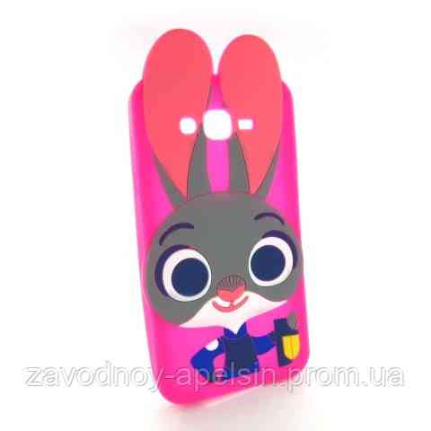 Samsung J7 J700 J701 об'ємний 3D чохол Зверополіс hot pink Одеса