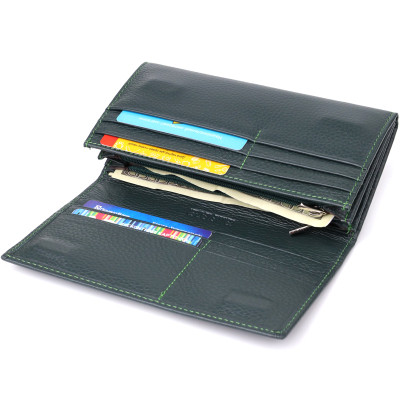 Кошелек ST Leather Из натуральной кожи Зеленый (23086) Винница - изображение 11