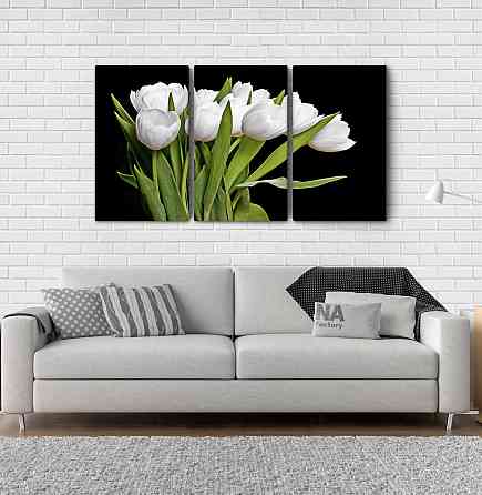 Модульна картина Квіти Тюльпани Аrt-86_3А Київ