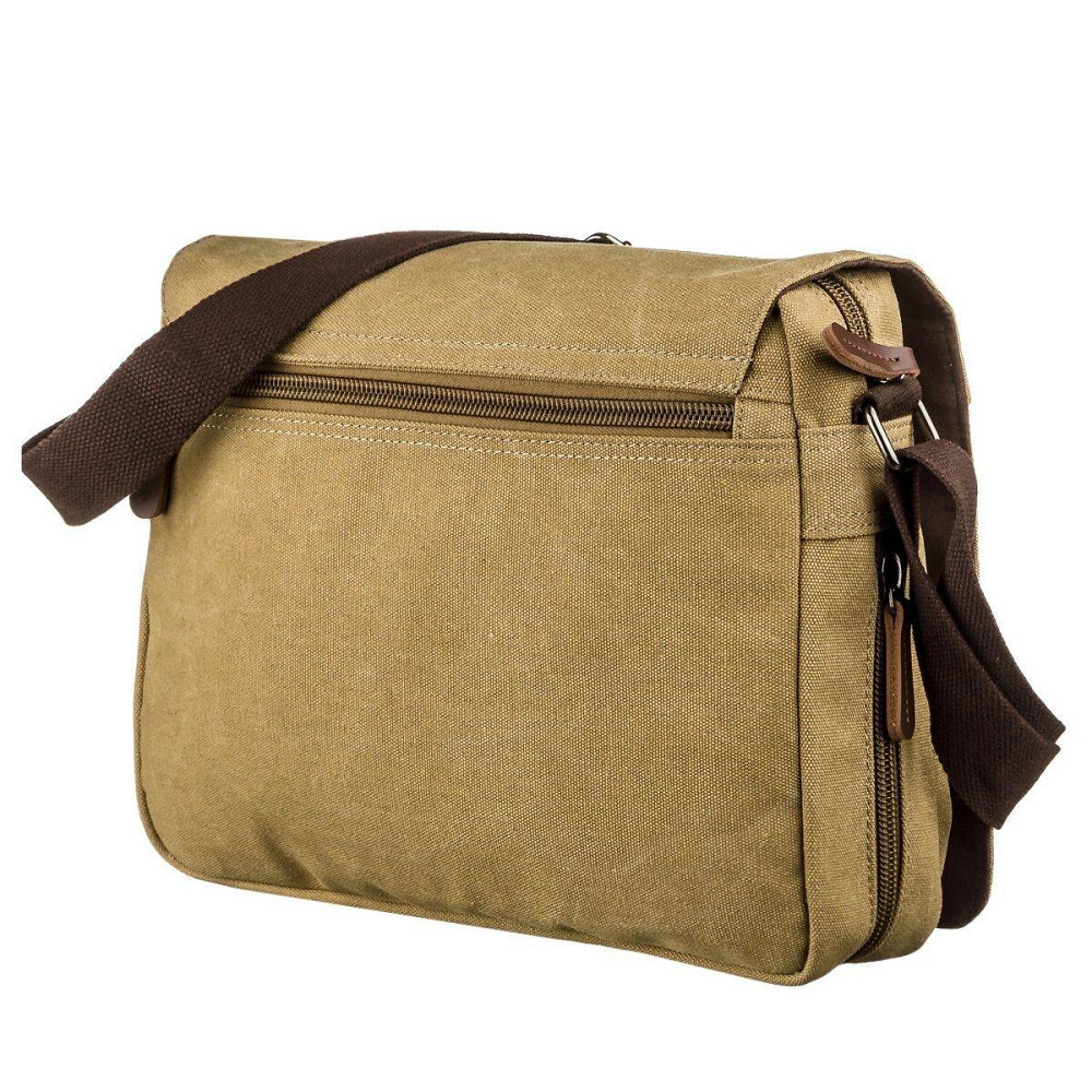 Текстильная сумка для ноутбука 13 дюймов через плечо Vintage 20188 Хаки Киев - изображение 5