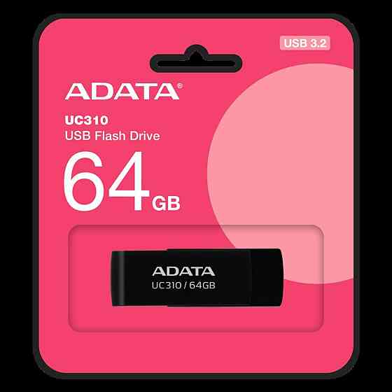 Флешка A-DATA USB 3.2 UC310 64Gb, колір чорний UC310-64G-RBK Одеса