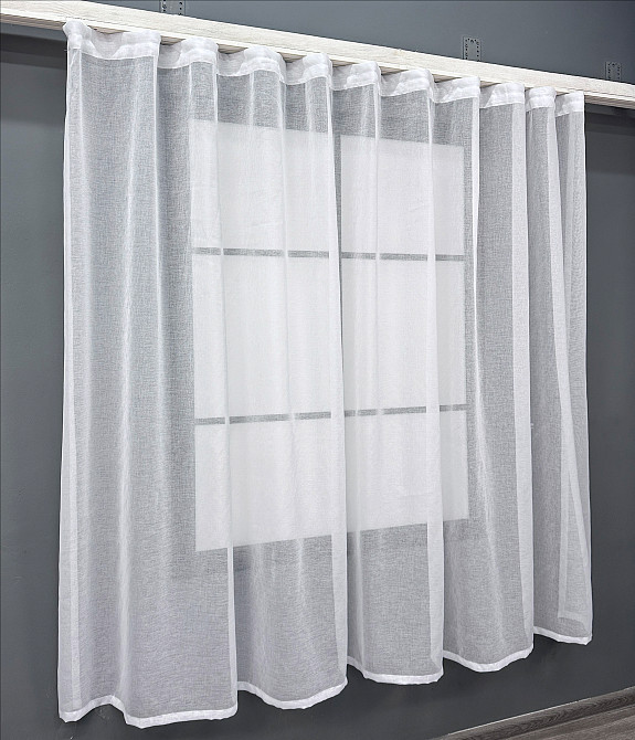 Тюль VR-Textil 1276т Мікро-льон однотонний Білий 270х170 см (43-171) Київ - фото 2