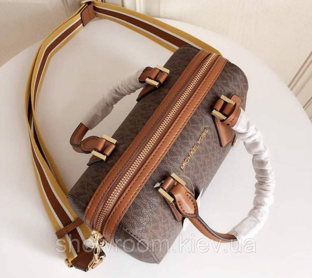 Брендовая женская сумочка саквояж MK Hayes Duffle brown Киев - изображение 3
