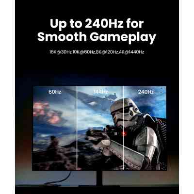 Кабель мультимедійний DisplayPort M to DisplayPort M 1.0m 16K DP118 black Ugreen (15383) Вінниця