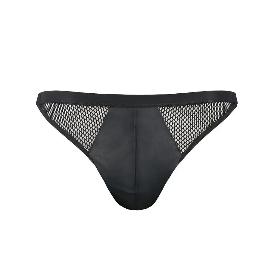 Чоловічі відкриті сліпи Passion 034 OPEN LUKE XXL/XXXL Black, екошкіра Львов - изображение 5