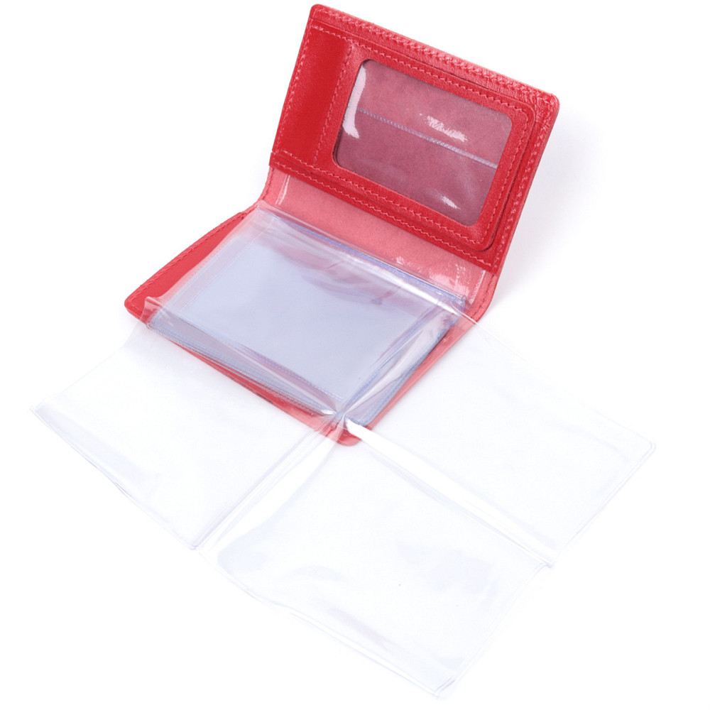 Яркая обложка для автодокументов из натуральной кожи Красная (SHVIGEL) Киев - изображение 1