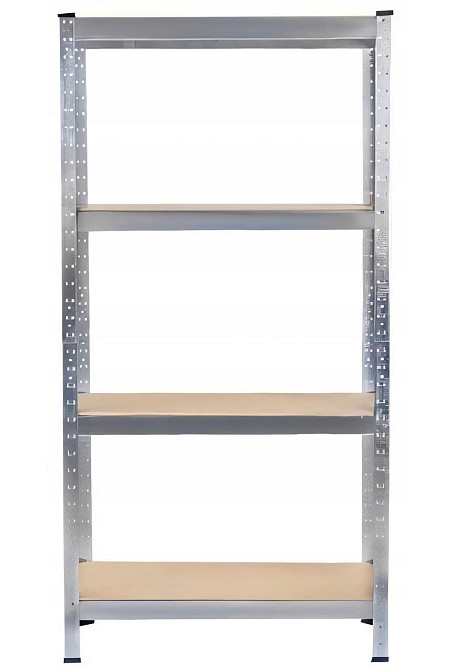 Стеллаж металлический 150x70x30 4 полки (серый) Киев - изображение 3