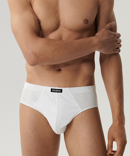 Трусы мужские классика белые Atlantic Basic 3BMP-006 Киев - изображение 3