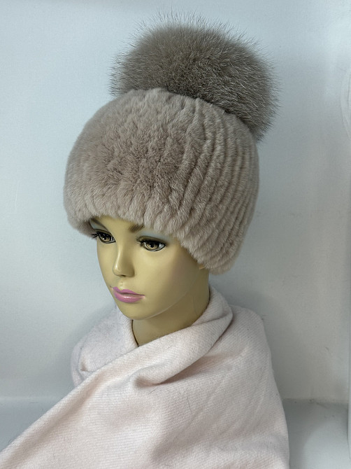 Шапка хутряна жіноча бон Джина Rex Бежевий Харків - фото 5