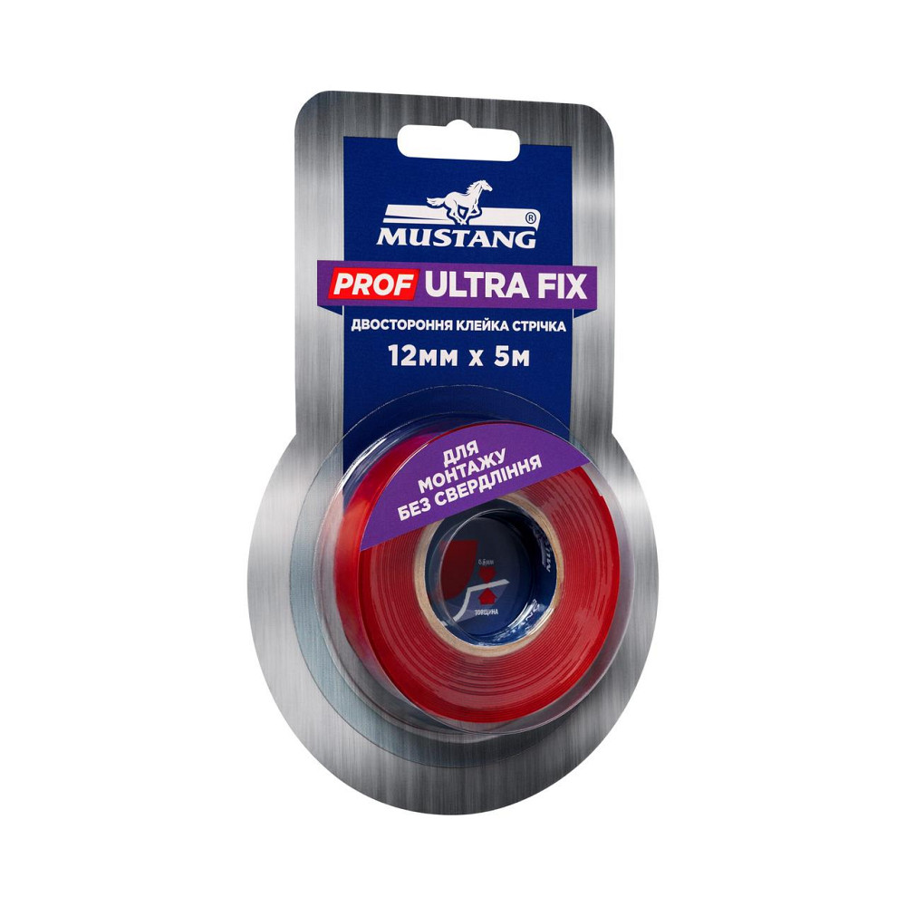 Двостороння стрічка PROF ULTRA FIX MUSTANG Прозора 12мм х 2м Рівне - фото 1