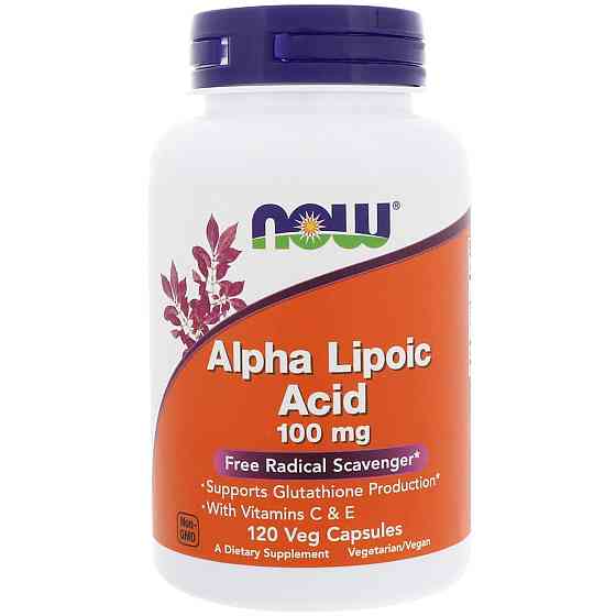 Альфа-ліпоєва кислота, Alpha Lipoic Acid 100 мг 120 капcул Київ