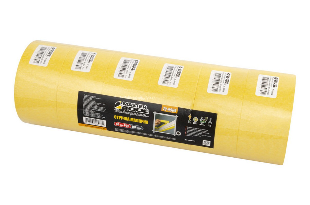 MASTERTOOL Стрічка малярна універсальна MASTERTOOL GripBond Easy 48 мм×15 м жовта 79-9904 Коломия - фото 6