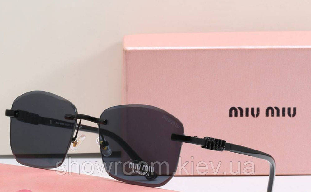 Женские брендовые безоправные очки (68027) black Киев - изображение 1