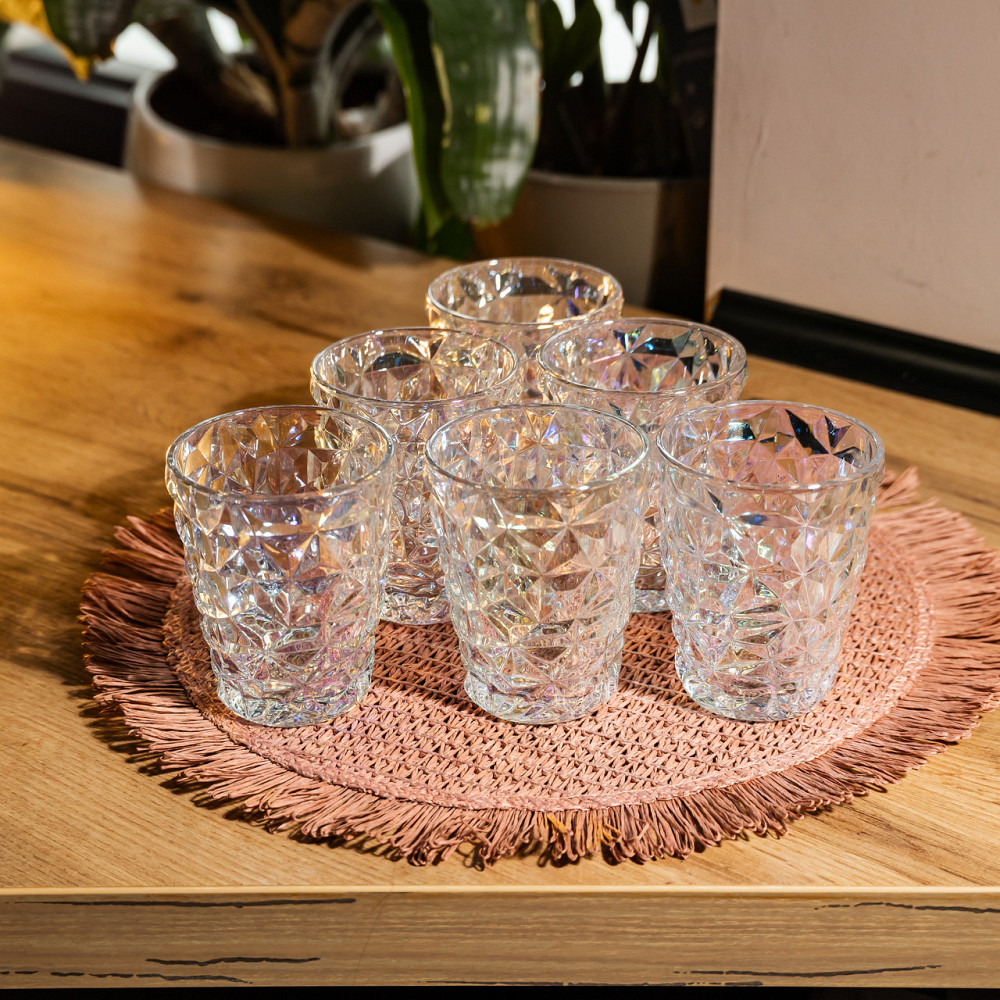 Набір скляних склянок 6 штук 250 мл для лимонадів соку води коктейлів склянки скляні для напоїв HP-19-176 Коломия - фото 3