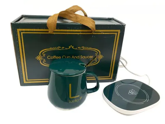 Big Зеленая Чашка на підставці з підігрівом Stenson L 400мл Київ